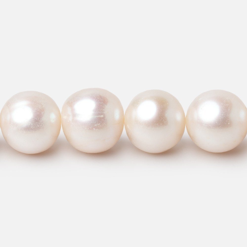 10mm Creamy White Off Round Freshwater Pearls 16 inch 42 Beads