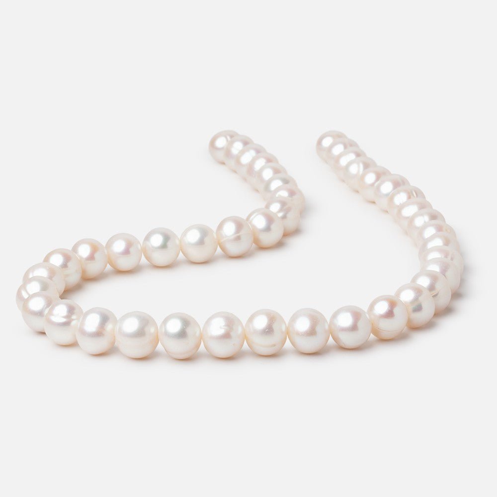 10mm Creamy White Off Round Freshwater Pearls 16 inch 42 Beads