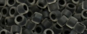 TOHO TR-08-344FM   8/0 Matte Black Lined Crystal Seed Beads, 5 or 10 Grams