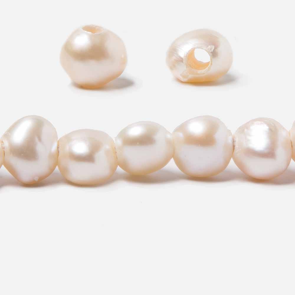9mm-10mm Off White   Baroque 2.5mm large hole Pearl