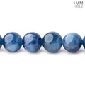9mm Blue Kyanite Plain Rounds 16 inch 45 beads AA 1mm hole