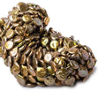9mm Copper Brown Coin Freshwater Pearl Strand,38 pieces