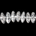 9mm Crystal Quartz German Faceted Rondelle Beads 16 inch 99 pieces