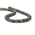 8.5mm Labradorite plain rondelle beads 14 inch 67 pieces