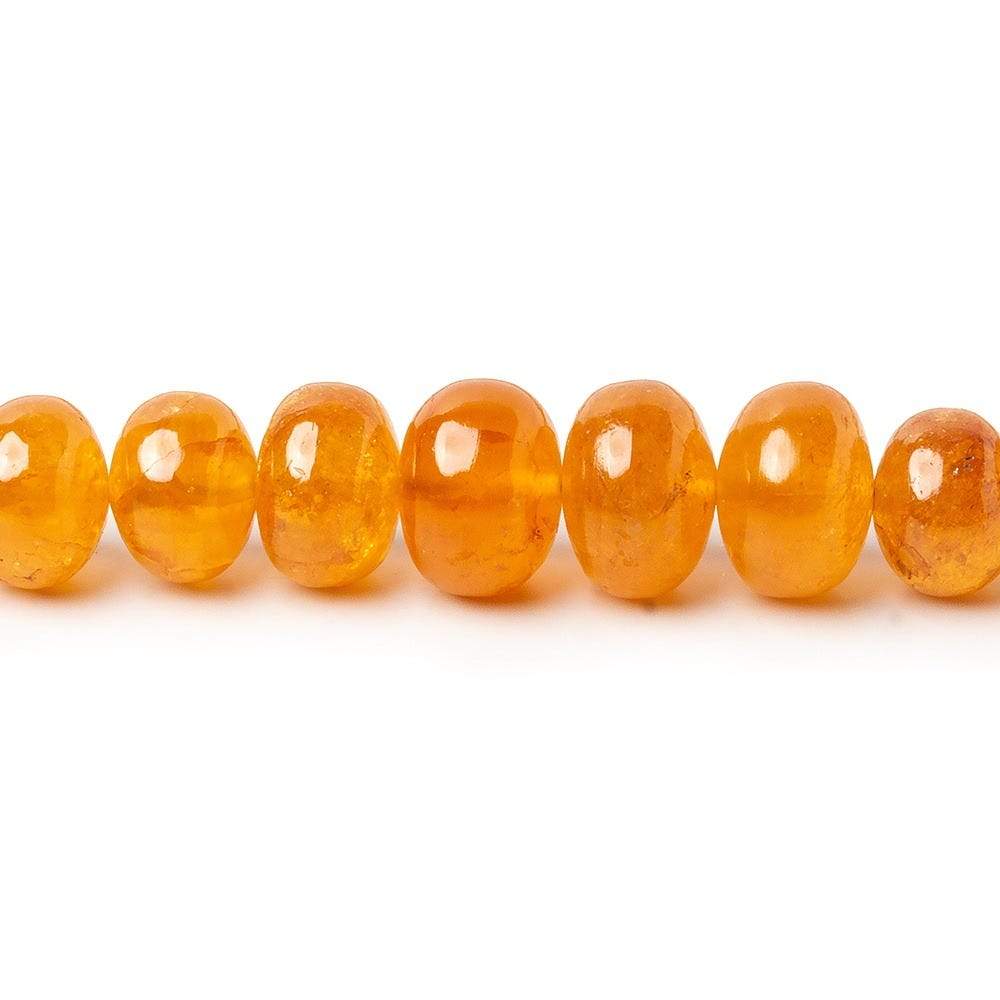 9mm Mandarin Garnet Plain Rondelle Beads 15 inch 78 beads AA Grade