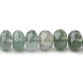 9mm Moss Aquamarine faceted rondelle Beads 15 inch 68 pieces