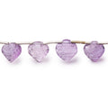 9mm Pink Amethyst Carved Heart Beads 8 inch 16 pieces