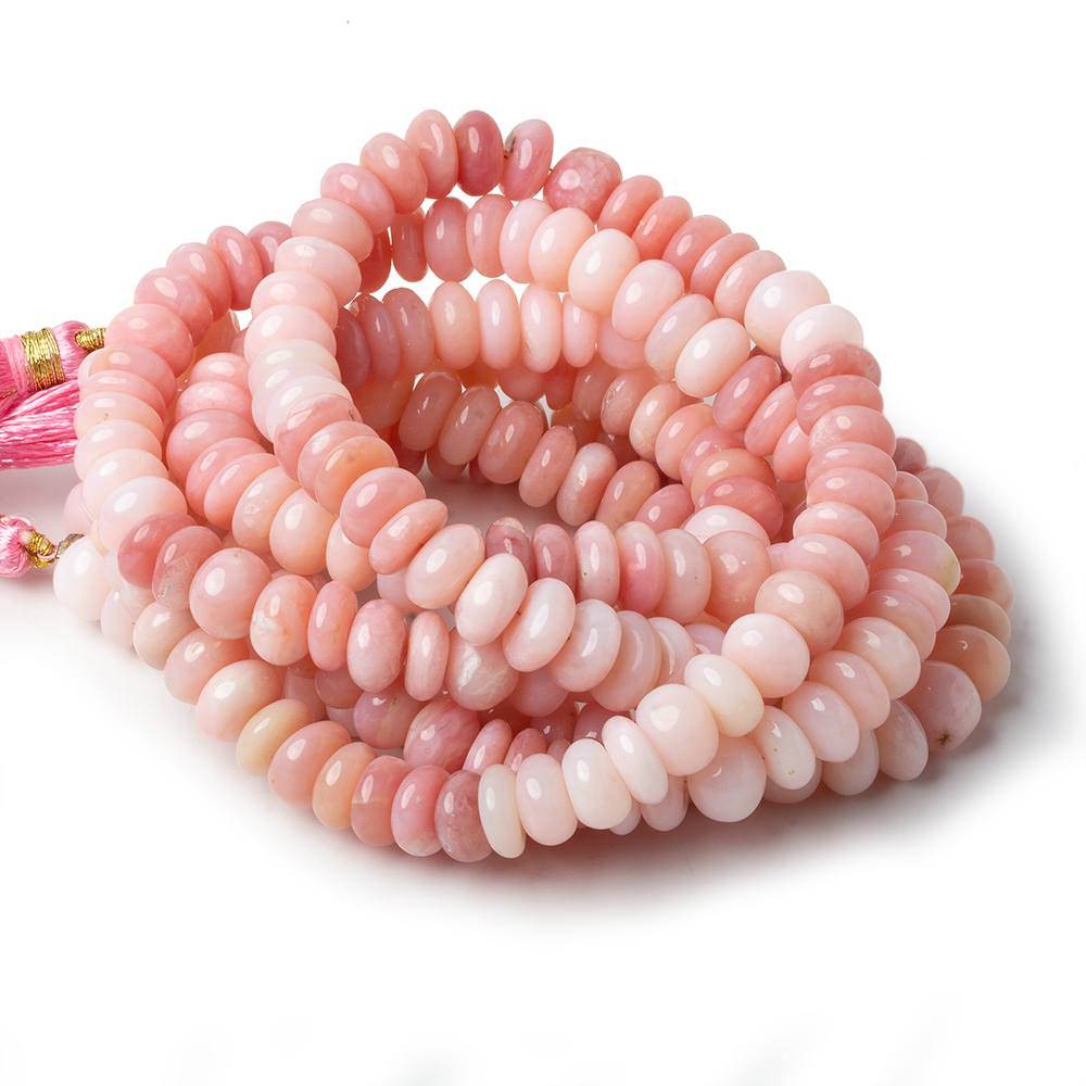 Pink Peruvian Opal Plain Rondelle Beads 16 inches 85 pcs