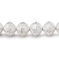 9mm Sterling Silver plated Copper Moroccan Round 8 inch 26 Beads