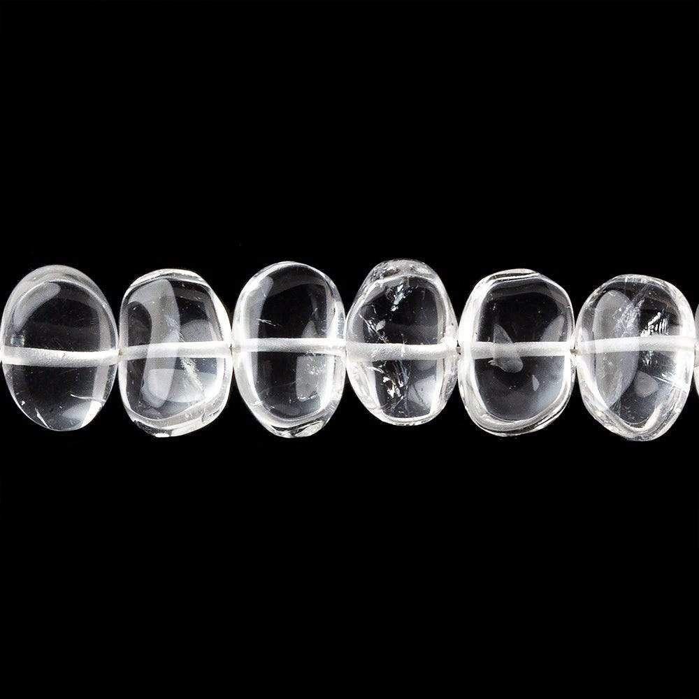9x6-10x7mm Crystal Quartz Plain Nugget Beads 8 inch 30 pieces