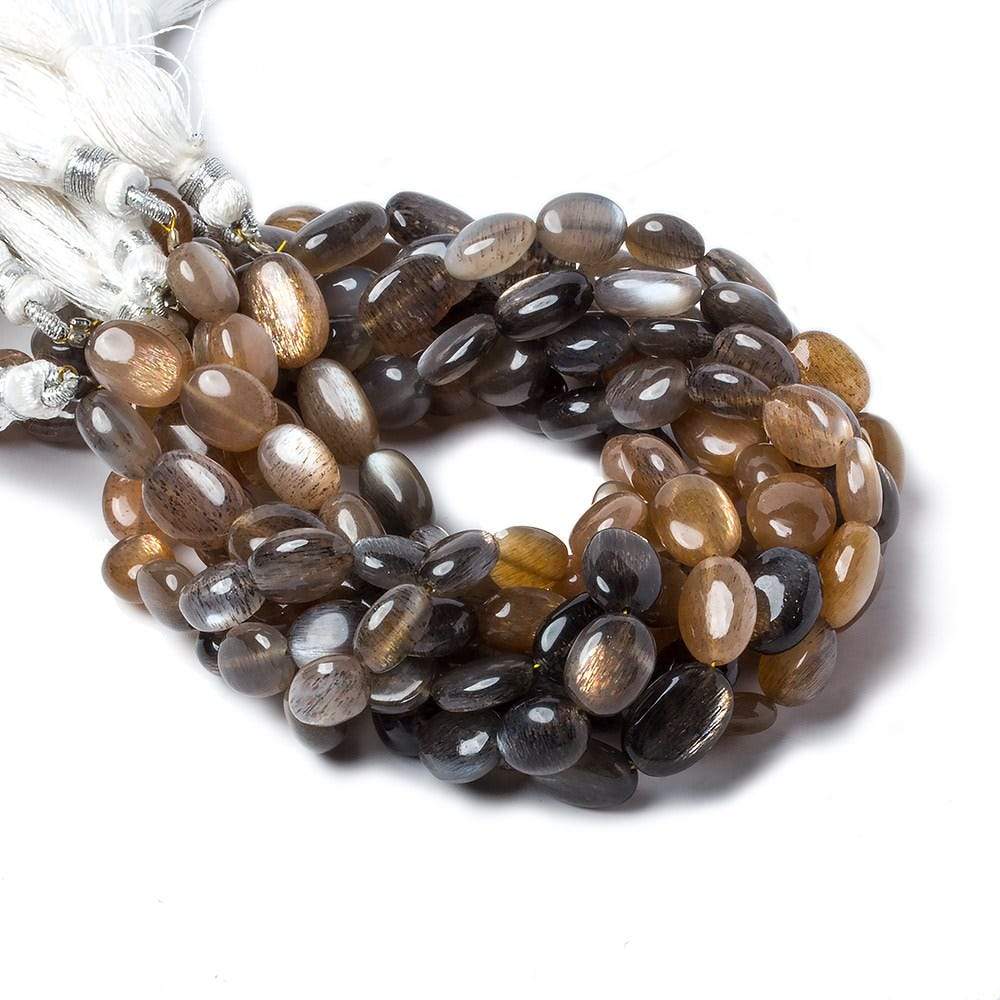 9x7-11x8mm Sunstone & Moonstone plain nugget beads 9 inch 20 beads