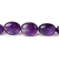9x7-12x9mm Amethyst HydroQuartz plain ovals 8 inch 17 pieces