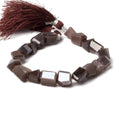 9x7-14x7mm Chocolate Brown Moonstone faceted nugget beads 8 inch 19 pieces