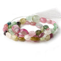 9x7-20x7mm Multi Color Tourmaline plain nugget beads 20 inch 46 pieces A