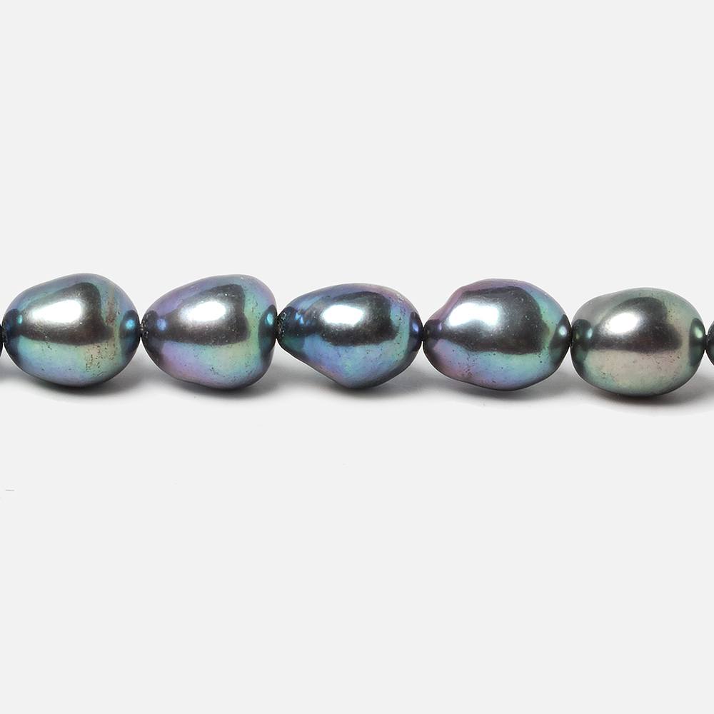9x7mm Peacock straight drill Baroque Freshwater Pearls 16 inch 45 pieces AA