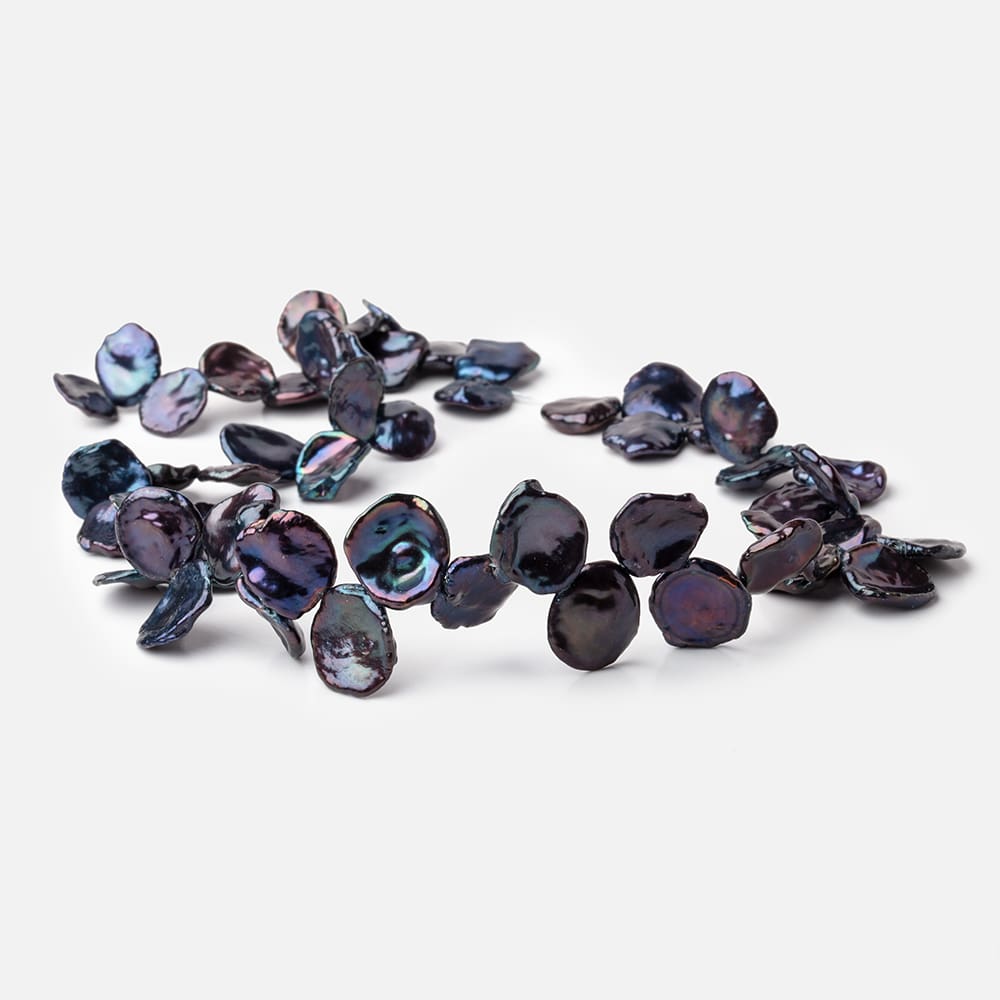 9x8-13x10mm Purple Peacock Top Drill Keshi Pearls 15 inch 50 pieces AAA