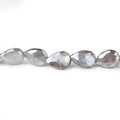 9x8-13x8mm Mystic Dark Platinum Grey Moonstone faceted pears 14 inch 29 beads