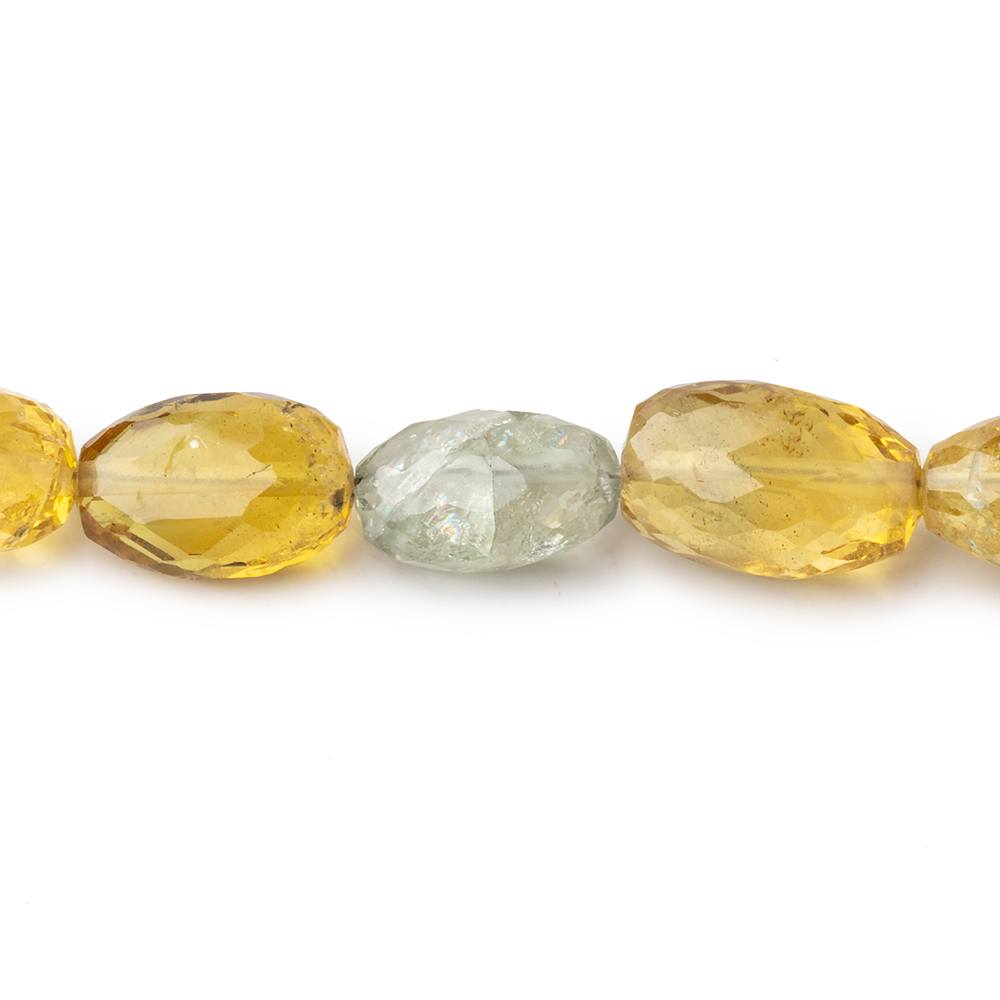 9x8-14x9mm Multi Beryl faceted nugget beads 15 inch 32 pieces