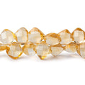 9x9-10x10mm Citrine Top Drilled Faceted Pillow Beads 8 inch 49 pieces AAA