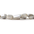 9x9-13x8mm Mystic White & Grey Moonstone faceted nuggets 12.5 inch 29 beads