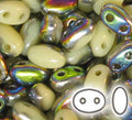 BM Superduo Smooth 2.5 X 5 mm 13010-28101  Ivory Vitrail Beads - 5 or 10 gm