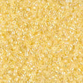 Miyuki Delica DB53 / DB053 11/0 Pale Yellow Lined Crystal AB Cylinder/Tube Beads, 5 or 10 gm