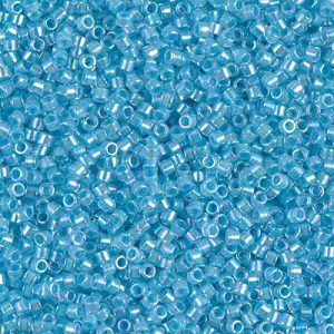 Miyuki Delica DB57 / DB057  11/0 Sky Blue Lined Crystal Luster Cylinder/Tube Beads, 5 or 10 gm