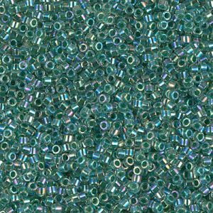 Miyuki Delica DB60 / DB060  11/0 Lime Lined Crystal AB Cylinder/Tube Beads, 5 or 10 gm