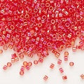 Miyuki Delica DB172 / DB0172 11/0 Transparent Red/Orange AB Cylinder/Tube Beads - 5 or 10 gm