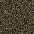 Miyuki Delica DB657 / DB0657  11/0 Outside Dyed Opaque Olive Green Cylinder/Tube Beads - 5 or 10 gm