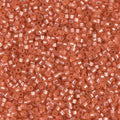 Miyuki Delica DB684 / DB0684  11/0 Semi-Matte Silver Lined Outside Dyed Transparent Medium Rose Cylinder/Tube Beads - 5 or 10 gm