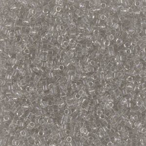 Miyuki Delica DB1111  11/0 Transparent Gray Mist Cylinder/Tube Beads - 5 or 10 gm