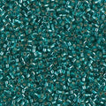 Miyuki Delica DB1208  11/0 Silver Lined Caribbean Teal Cylinder/Tube Beads - 5 or 10 gm