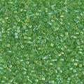 Miyuki Delica DB1246  11/0 Transparent Lime Green AB Cylinder/Tube Beads - 5 or 10 gm