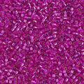 Miyuki Delica DB1340  11/0 Silver Lined Outside Dyed Bright Fuchsia Cylinder/Tube Beads - 5 or 10 gm