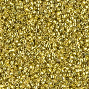 Miyuki Delica DB1835   11/0 Duracoat Galvanized Zest (Yellow) Cylinder/Tube Beads - 5 or 10 gm