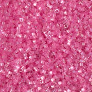 Miyuki Delica DB1867   11/0 Silk Inside Dyed Rose AB Cylinder/Tube Beads, 5 or 10 gm
