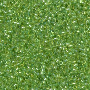 Miyuki Delica DB2376 Fancy Lined Celery Green Cylinder/Tube Beads, 5 or 10 gm