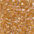 Miyuki Delica DBL100 / DBL0100  8/0  Transparent Light Topaz AB Cylinder/Tube Beads - 5 or 10 gm