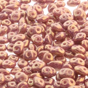 Matubo Superduo 2.5 x 5 mm 03000-14496  Chalk Violet Luster Beads - 5 or 10 gm
