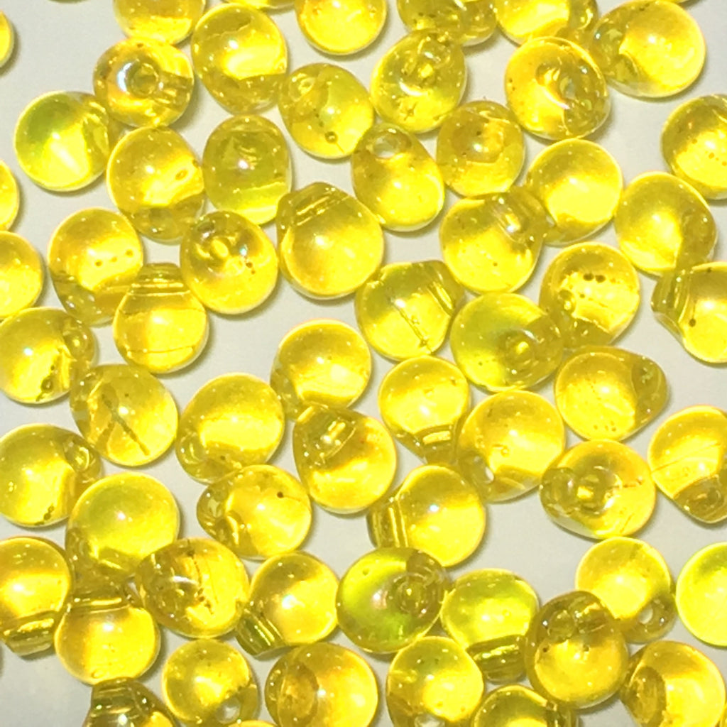 Miyuki Drop DP34-252  3.4 mm Transparent Yellow AB Beads - 5 or 10 gm