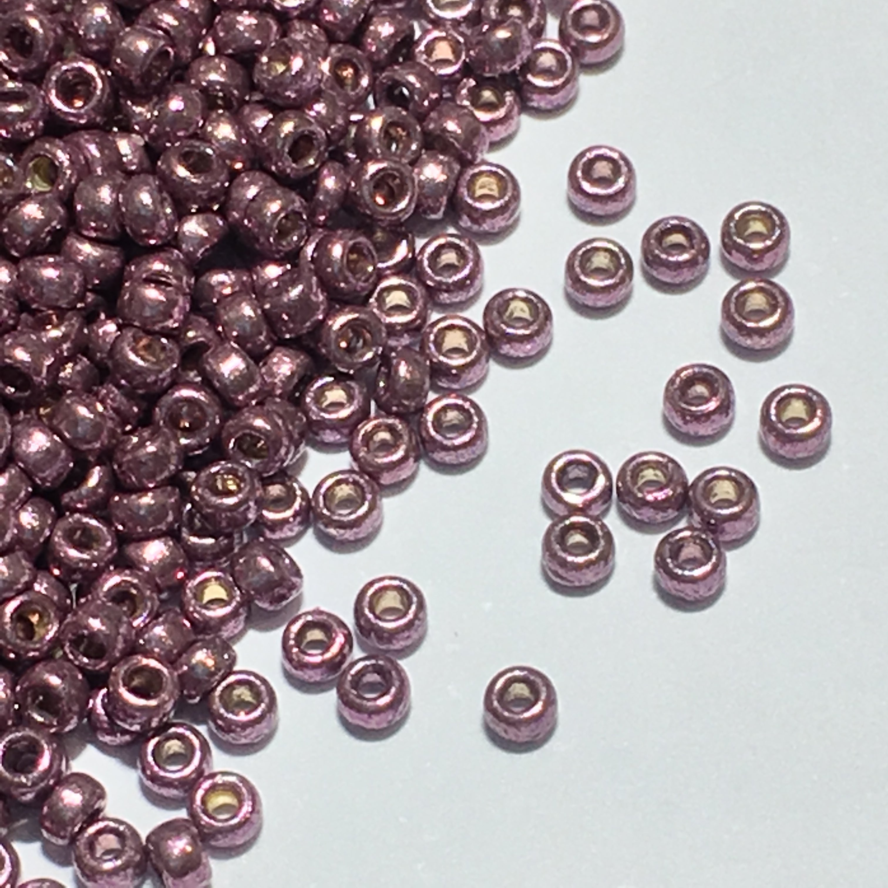 Miyuki 11-4220   11/0 Duracoat Galvanized Eggplant Seed Beads - 5 or 10 gm