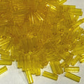 Preciosa #3 - 6-7 mm 80010 Transparent Yellow Amber Glass Bugle Beads - 5 gm