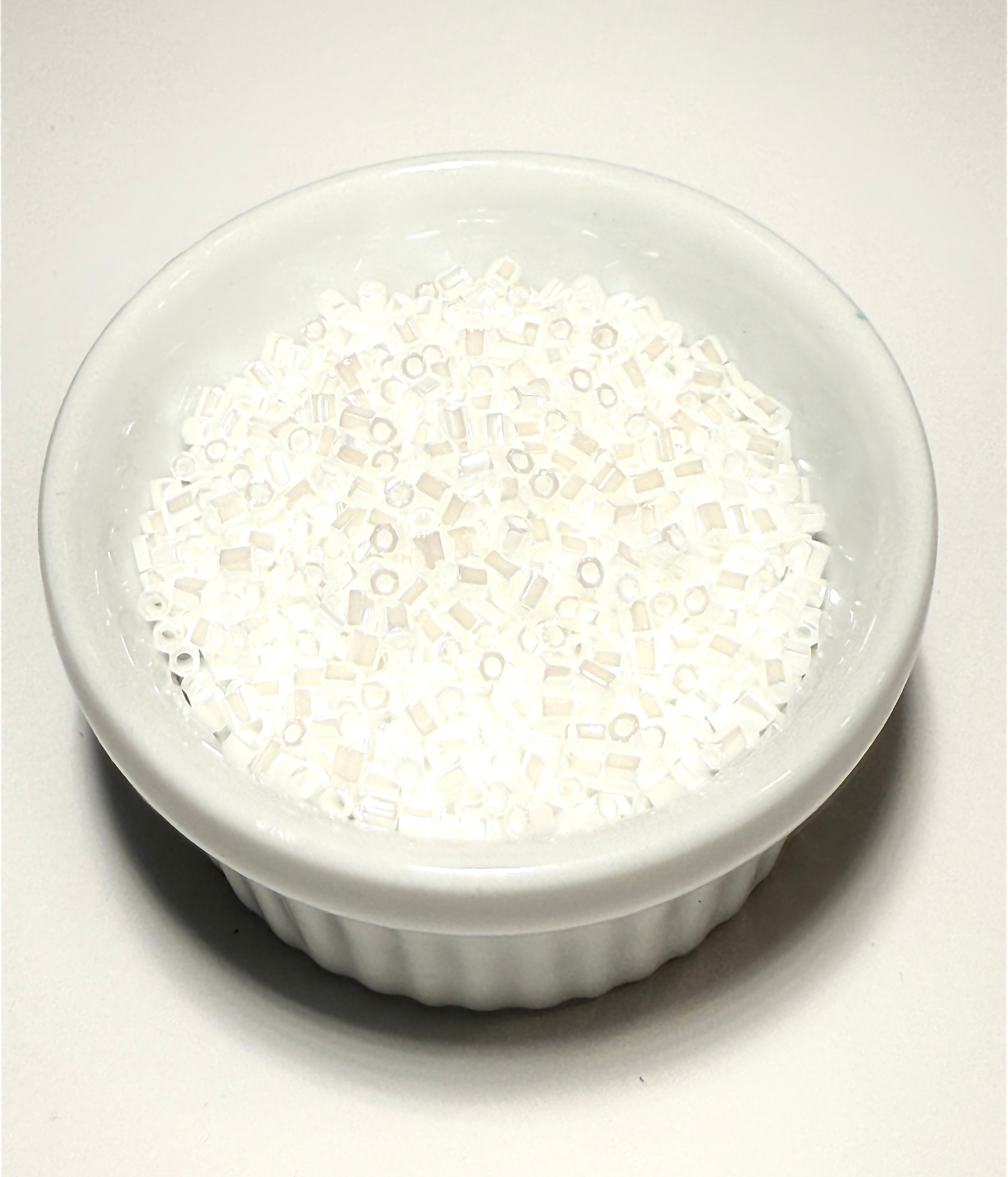 Miyuki 11C-420  Two Cut 11/0  White Pearl Ceylon  Hex Seed Beads - 5 or 10 gm