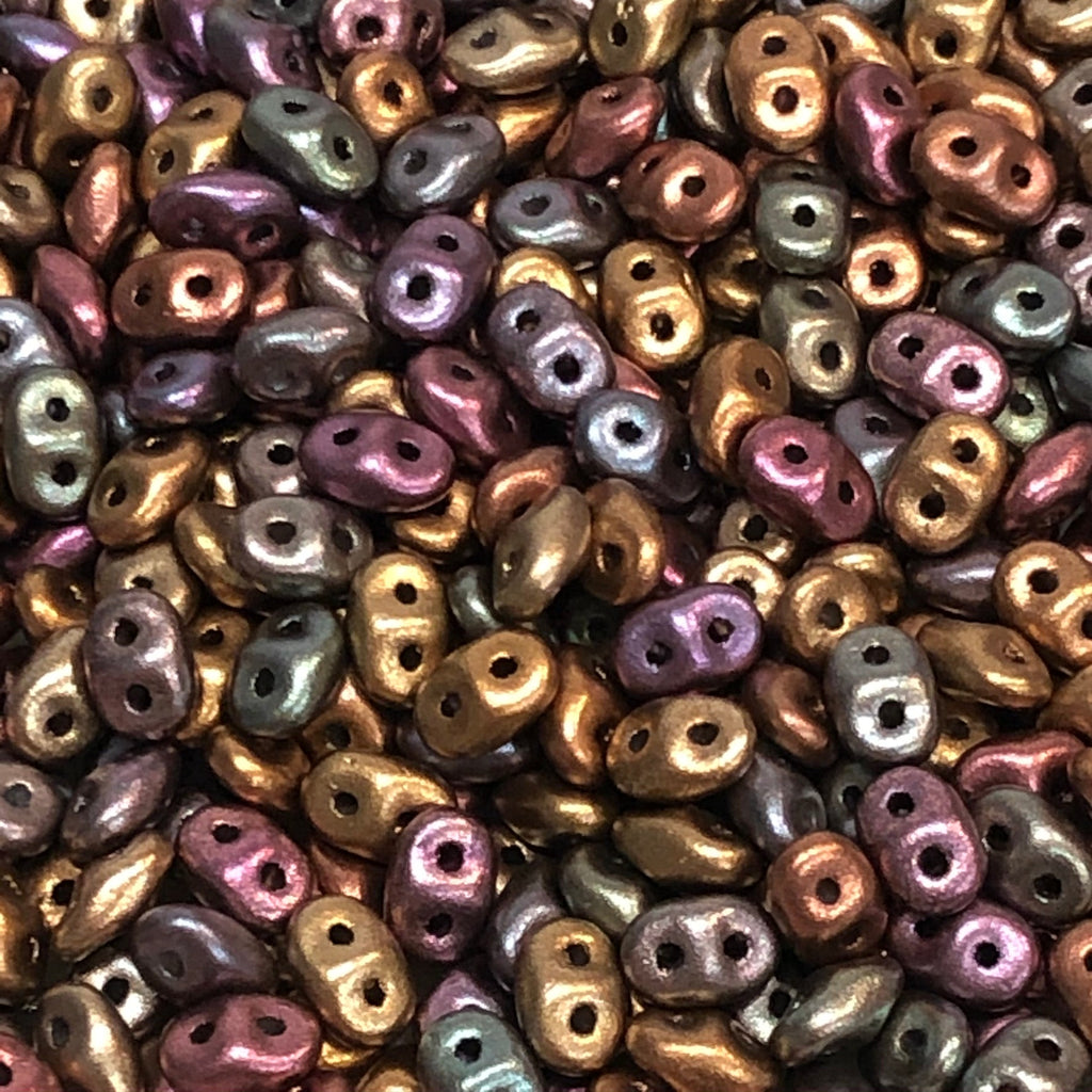 Matubo Superduo 2.5 X 5 mm 00030-01620  Crystal Orange Rainbow Beads - 5 or 10 gm