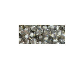 TOHO TR-08-261   8/0 Metallic Gray Lined Crystal Rainbow Seed Beads, 5 or 10 Grams