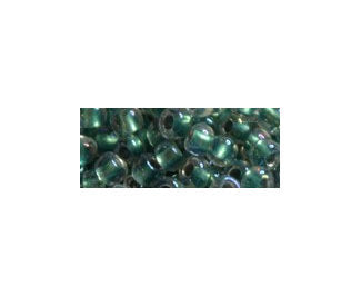 TOHO TR-08-264   8/0 Teal Lined Crystal Rainbow Seed Beads, 5 or 10 Grams