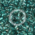 TOHO TR-08-264   8/0 Teal Lined Crystal Rainbow Seed Beads, 5 or 10 Grams