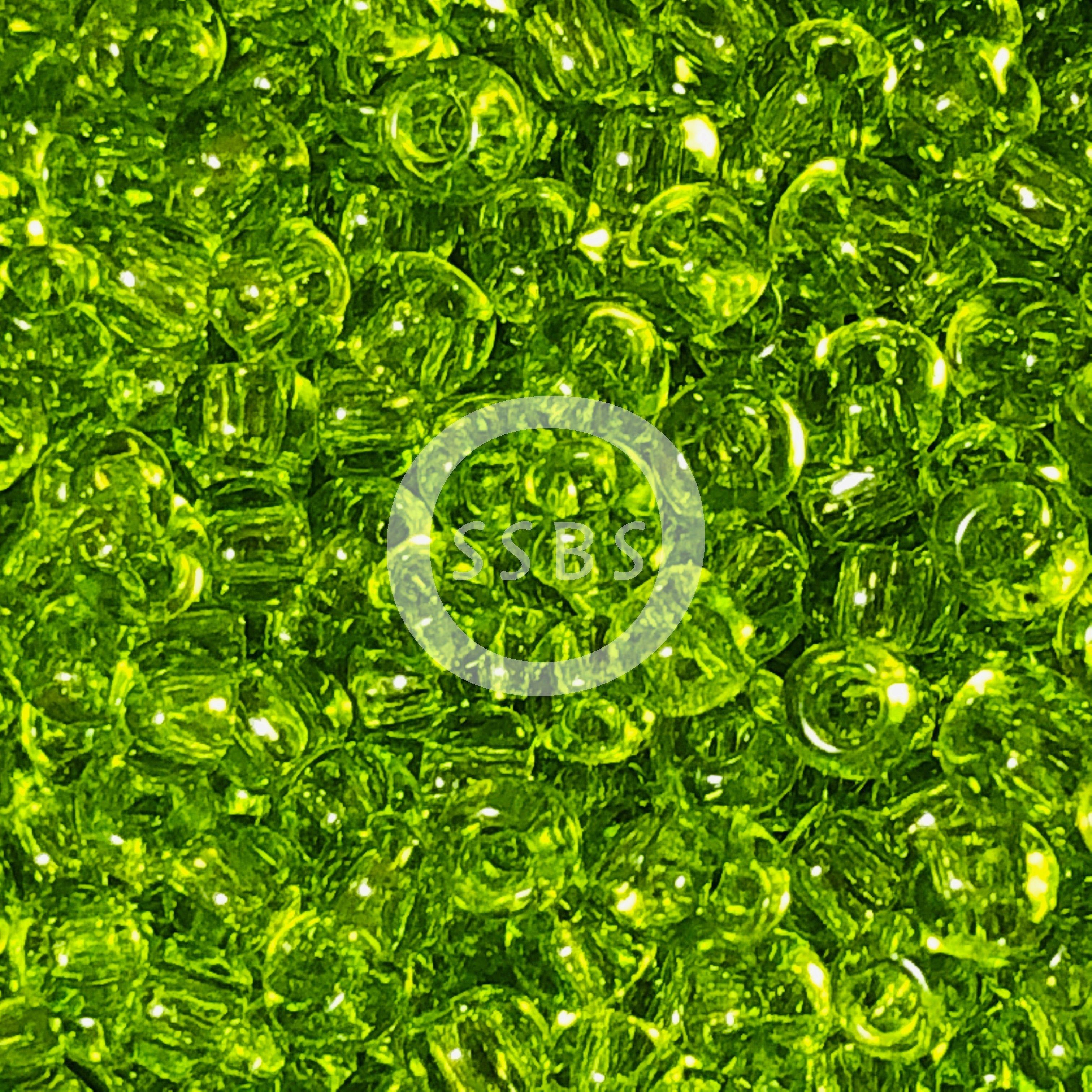 TOHO TR-08-4   8/0 Transparent Lime Green Seed Beads, 5 or 10 Grams