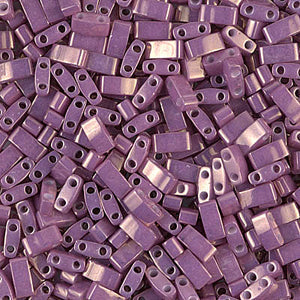 Miyuki Half Tila HTL-1867 5 x 2.3 mm  Opaque Dark Orchid Luster Tile Beads - 5 or 10 gm